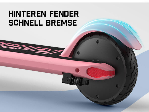 FanttikRide C9 Elektroroller für Kinder ab 8 Jahren, 10/16 km/h, 5 Meilen Reichweite, LED-Anzeige, höhenverstellbar, faltbar, Gummiräder, leicht, Geschenke für Jungen und Mädchen bis 132 Pfund