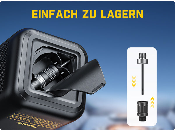 Fanttik X9 APEX 150 PSI Tragbare Elektrische Luftpumpe, 35s schnelles Aufpumpen, kabelloser Kompressor mit Licht und Powerbank, Wiederaufladbare Reifenpumpe für SUV, Auto, Motorrad, Fahrrad, Ball