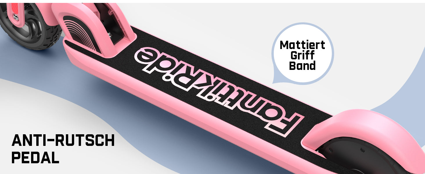 FanttikRide C9 Elektroroller für Kinder ab 8 Jahren, 10/16 km/h, 5 Meilen Reichweite, LED-Anzeige, höhenverstellbar, faltbar, Gummiräder, leicht, Geschenke für Jungen und Mädchen bis 132 Pfund