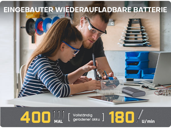 Fanttik E1 Pro Elektrisches Schraubendreher Präzision mit 24 Magnetbohrern, 2 Drehmomentstufen, 5/32" Sechskant, geeignet für die Wartung von iPhone, Laptop, Uhr - E1 PRO