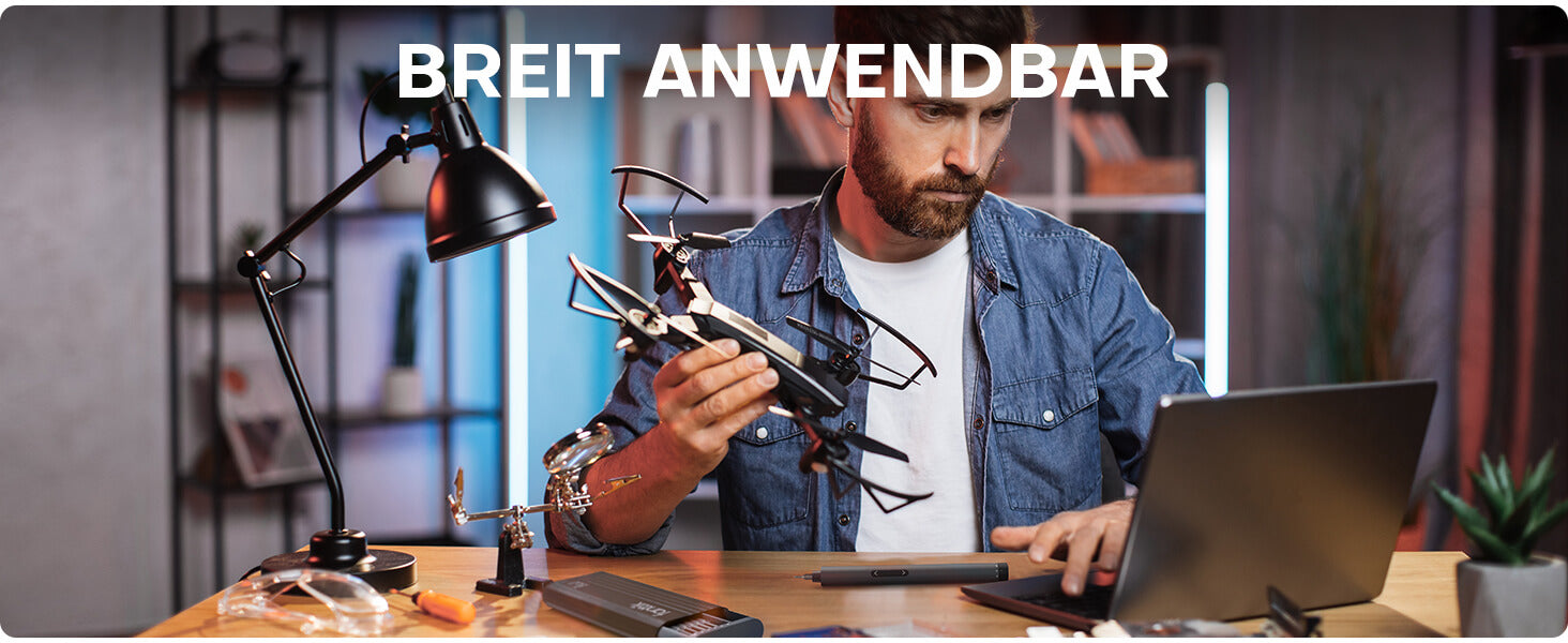 Fanttik E1 Pro Elektrisches Schraubendreher Präzision mit 24 Magnetbohrern, 2 Drehmomentstufen, 5/32" Sechskant, geeignet für die Wartung von iPhone, Laptop, Uhr - E1 PRO