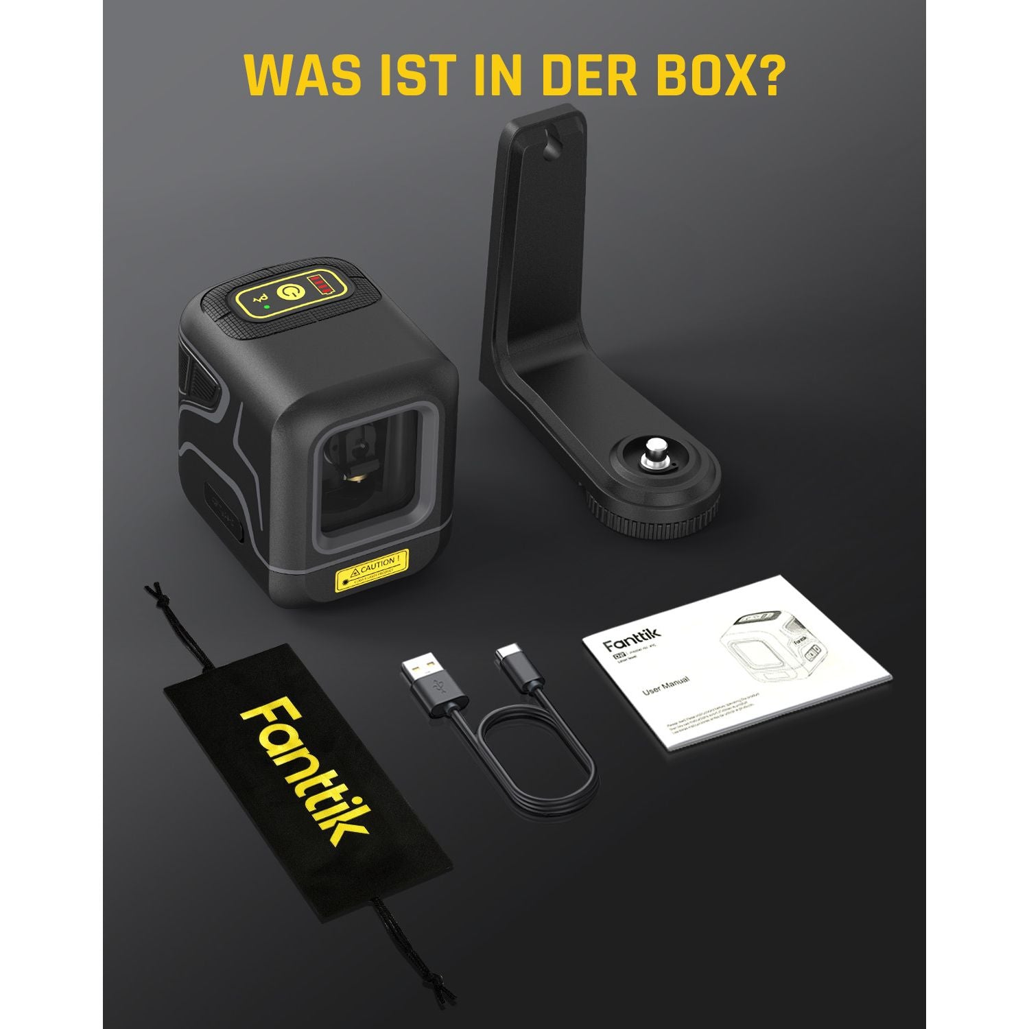 Fanttik D2 Selbstnivellierend Kreuzlinienlaser, Grün Linienlaser, USB-Aufladung, Wiederaufladbarer Batterie, 30 m Arbeitsbereich, Pulsmodus, Magnetische Halterung, IP54, für Bildaufhängen/DIY, Grün