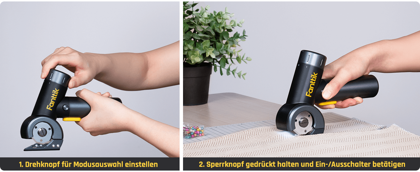 Fanttik C8 Nano Elektrische Schere, Kartonschneider Elektrisch mit Bildschirm, LED-Licht, 3 Geschwindigkeitsstufen, Wiederaufladbarer Akku, Geeignet für Stoffe, Teppiche, Leder, Kartons - Schwarz