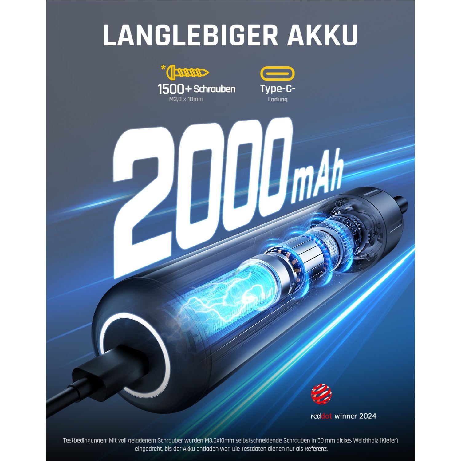 Fanttik S1 Pro 3.7V Magnetische Electric Screwdriver, Leistungsstarkes-Schraubendreher-Set mit 16 Bits, Einstellbare 3 Drehmomente bis zu 6 Nm, 2000-mAh-Akku, Geeignet für die Möbel/Computerreparatur