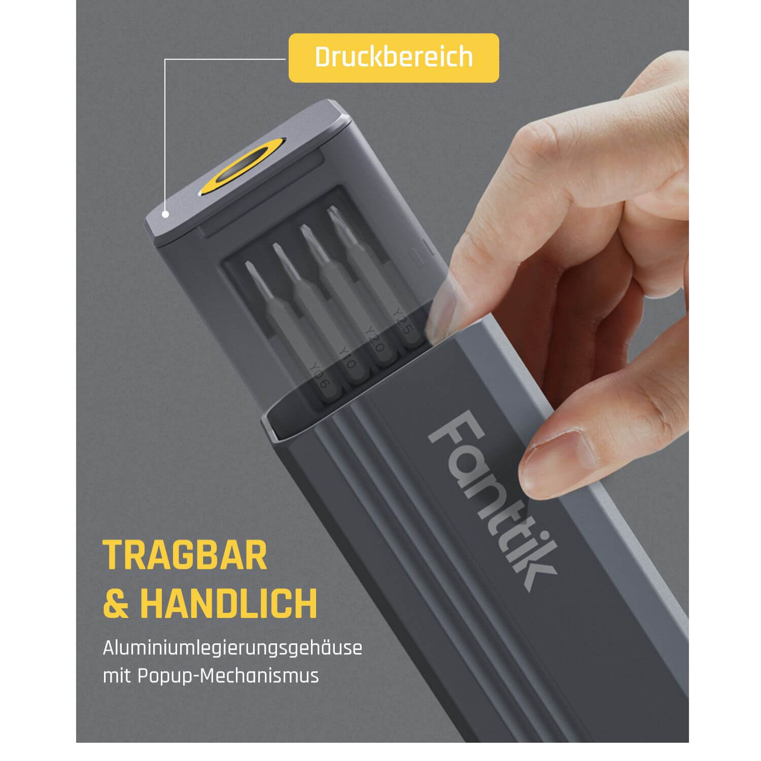 Fanttik X5 Max Feinmechaniker Schraubendreher Set, 50-in-1 magnetische Bits, kleiner Schraubendrehersatz, Magnetgehäuse, 5/32-Zoll-Sechskant, Reparaturwerkzeug für Telefon, Kamera, Laptop, Uhr