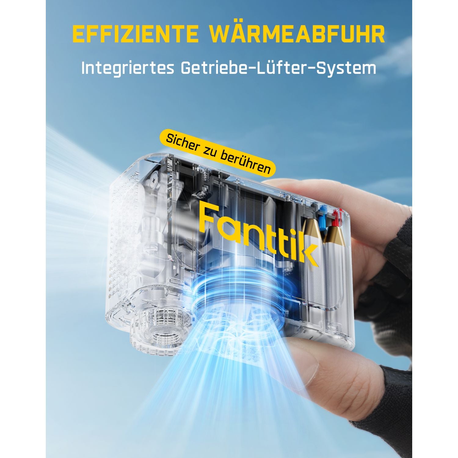 Fanttik X10 Ace Mini akku Fahrradpumpe mit Manometer, 120 PSI elektrische Fahrradpumpe mit Presta- und Schrader-Ventil, Auto-Stopp, schnelles Aufpumpen für Rennrad, Mountainbike, Motocross und E-Bike