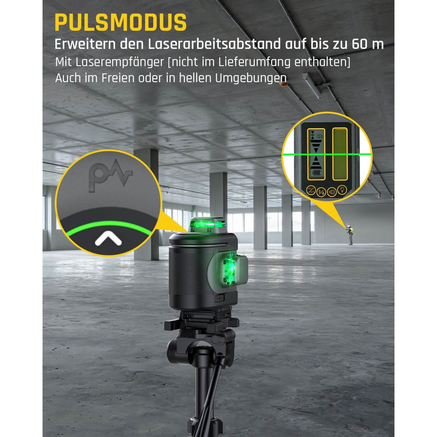 Fanttik D16 APEX Kreuzlinienlaser Grün 4x360°, 16 Linien Selbstnivellierender Linienlaser mit LED-Bildschirm, 5200 mAh Batterie Wiederaufladbar, Impulsmodus, Magnetische Unterstützung