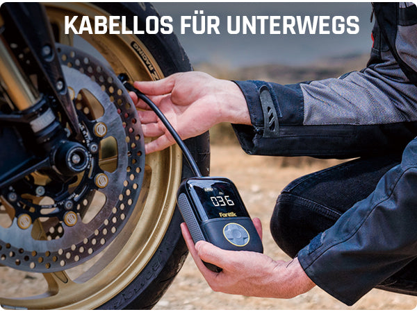 Fanttik X8 Mini Elektrische Luftpumpe, 10,3 BAR/150 PSI Tragbar Fahrradpumpe, Elektrischer Kompressor mit Digitalem LCD-Bildschirm und 4 Modi für Auto, Fahrrad, Motorrad, Bälle
