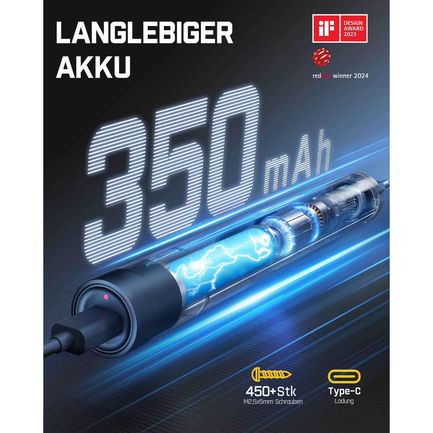 Fanttik E1 Max Mini Elektro Schraubendreher Set, 50 in 1 Magnetische Präzisions-Schraubendreher Kit, 2 Gänge Drehmoment, 5/32 Zoll Sechskant, Geeignet für Reparatur für iPhone,Laptop, Brillen, Uhren