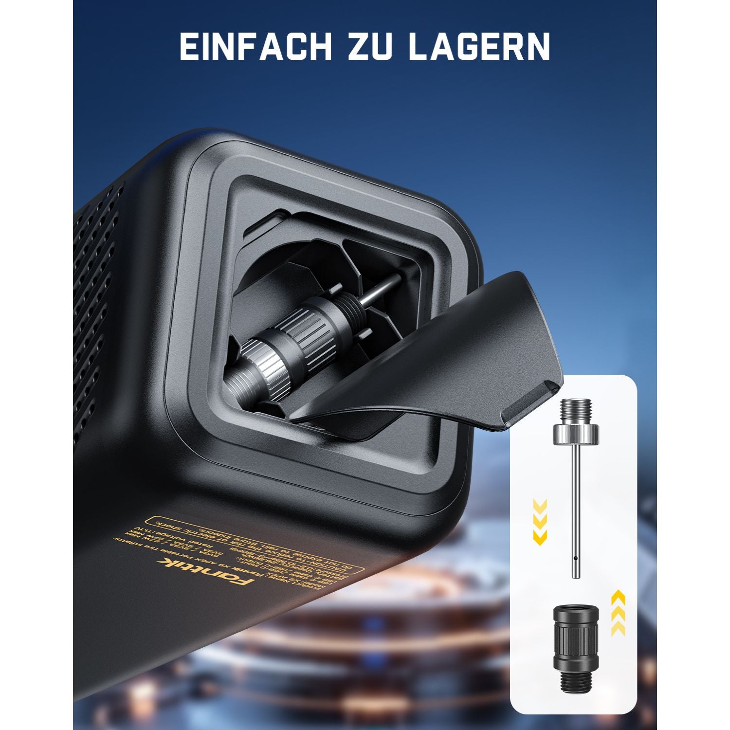 Fanttik X9 APEX 150 PSI Tragbare Elektrische Luftpumpe, 35s schnelles Aufpumpen, kabelloser Kompressor mit Licht und Powerbank, Wiederaufladbare Reifenpumpe für SUV, Auto, Motorrad, Fahrrad, Ball