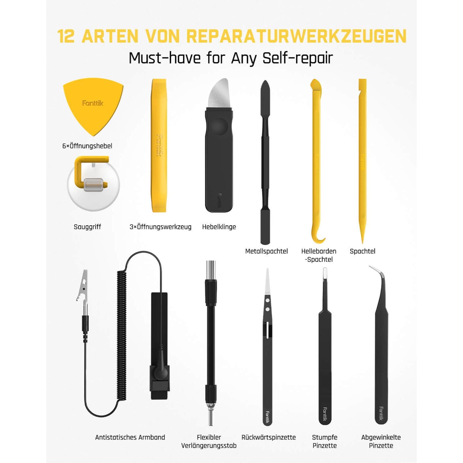 Fanttik E1 NEX Workstation Präzisions-Schraubendreher-Set, 64 magnetische Bits, 12 Arten von Fixierwerkzeugen, 2 Drehmoment, max. 3 N.m, Reparaturwerkzeug für Telefon, Laptop, Kameras, Uhren