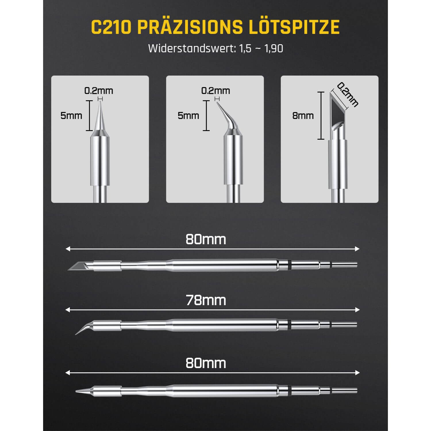 Fanttik T1 Max Präzisions Lötkolben Set, kabelloser Lötkolben, 7 Sek. schnelles Aufheizen,6 Temperatur Einstellbar 200~450 ℃, 4 Lötspitzen (C210), 360° drehbarer Ständer, Lötkolben für Reparaturen