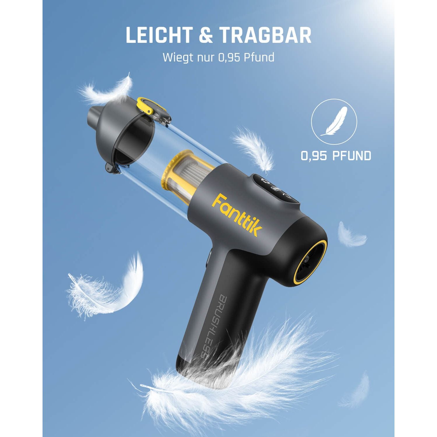Fanttik Slim V9 Mix Auto-Staubsauger, 4-in-1 kabelloser Handstaubsauger, 12000 PA Hochleistungs-Handstaubsauger Tragbarer Staubsauger für den Innenraum von Autos und zu Hause