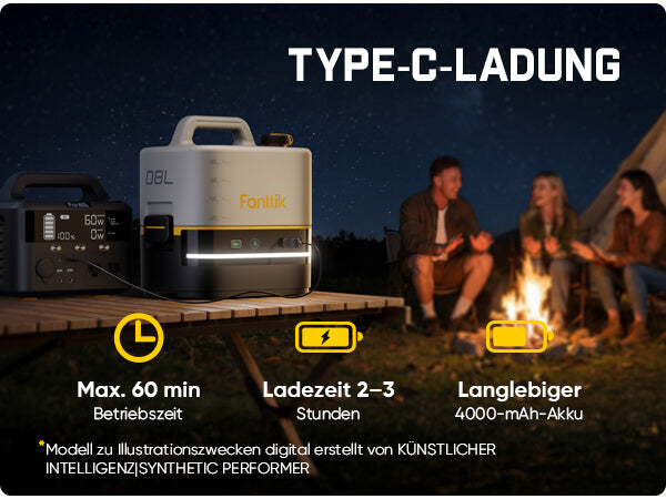 Fanttik NB10 Nano tragbarer Akku-Drucksprüher, 2,1-Gallonen-Tank, 72-98 PSI, HD-LED-Display, 4000mAh, mit Campingleuchte – tragbarer Hochdruckreiniger für Zuhause, Terrasse und Camping