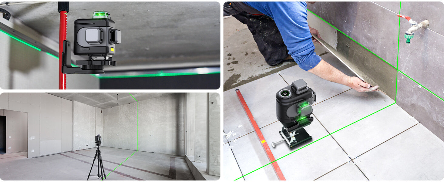 Fanttik D16 APEX Kreuzlinienlaser Grün 4x360°, 16 Linien Selbstnivellierender Linienlaser mit LED-Bildschirm, 5200 mAh Batterie Wiederaufladbar, Impulsmodus, Magnetische Unterstützung