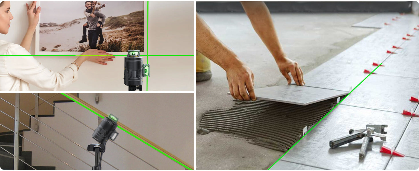 Fanttik D12 PLUS Selbstnivellierend Kreuzlinienlaser, Grün Linienlaser 12 Linien 3×360°, 5200 mAh Abnehmbare Batterie, mit Magnetische Halterung, EVA-Handtasche, für Baustelle und Inneneinrichtung