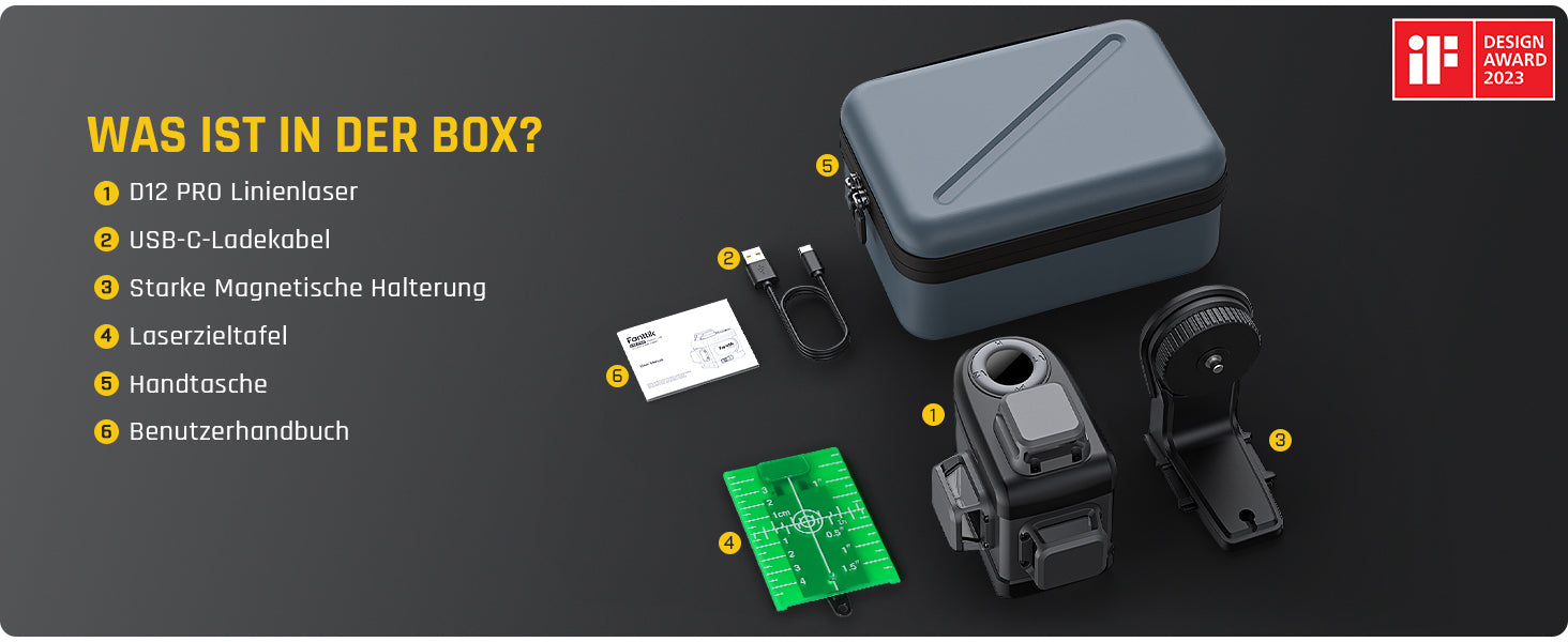 Fanttik D12 PRO Selbstnivellierend Kreuzlinienlaser 3×360°, Grün Linienlaser mit LED-Bildschirm, USB-Aufladung, 5200 mAh Batterie, Arbeitsbereich 30 m, Pulsmodus, für Baustelle/Inneneinrichtung