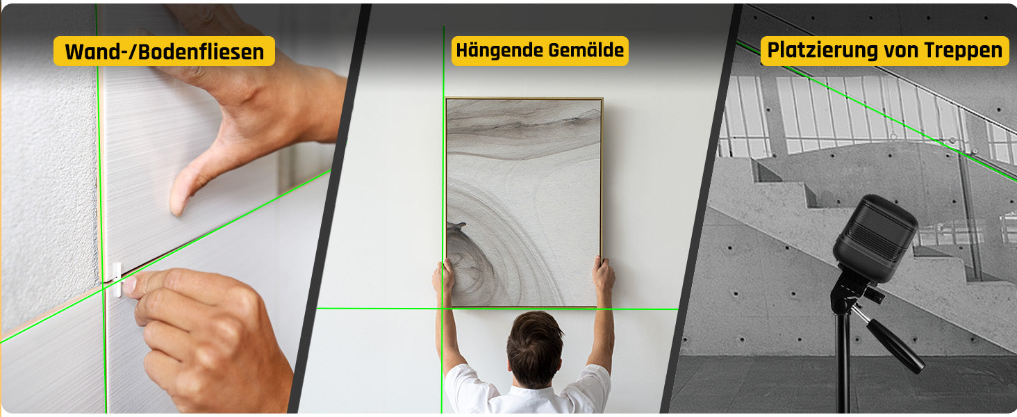 Fanttik D2 Selbstnivellierend Kreuzlinienlaser, Grün Linienlaser, USB-Aufladung, Wiederaufladbarer Batterie, 30 m Arbeitsbereich, Pulsmodus, Magnetische Halterung, IP54, für Bildaufhängen/DIY, Grün