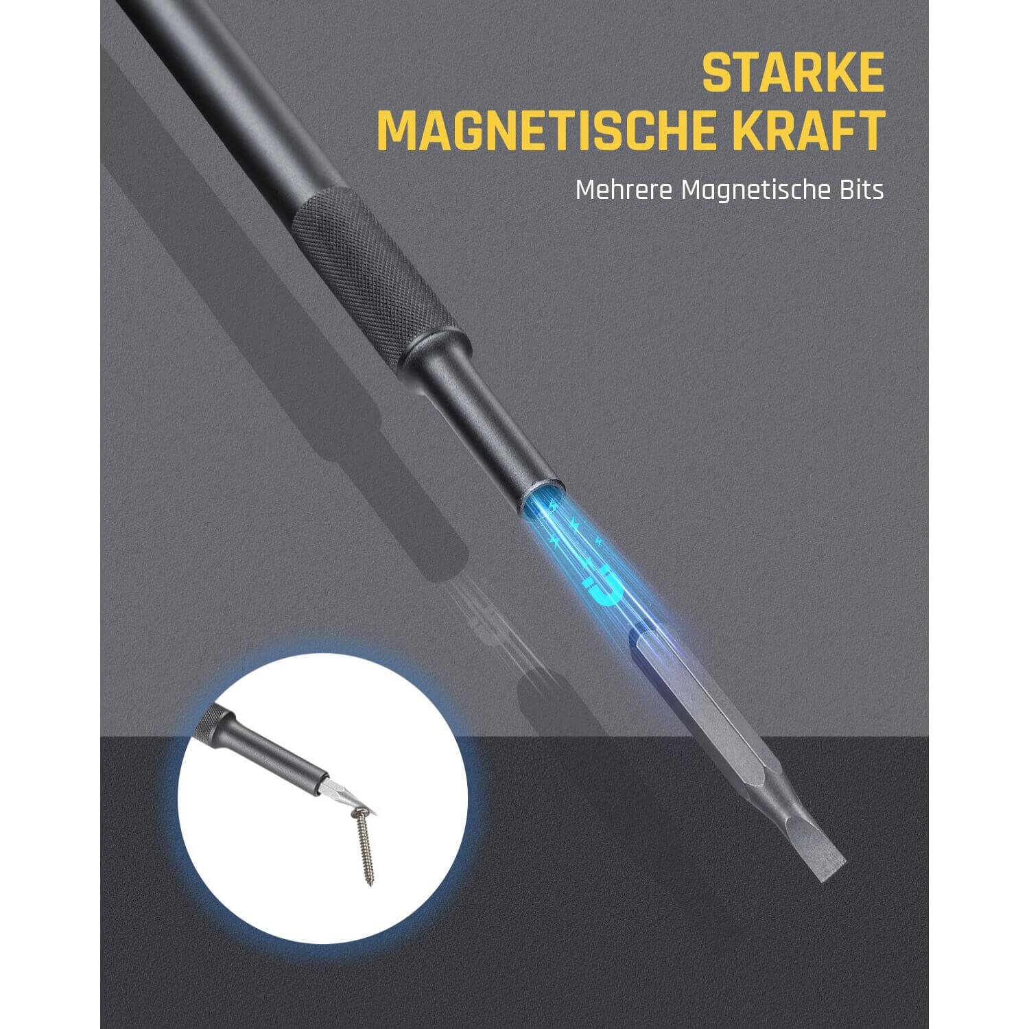 Fanttik X5 Max Feinmechaniker Schraubendreher Set, 50-in-1 magnetische Bits, kleiner Schraubendrehersatz, Magnetgehäuse, 5/32-Zoll-Sechskant, Reparaturwerkzeug für Telefon, Kamera, Laptop, Uhr