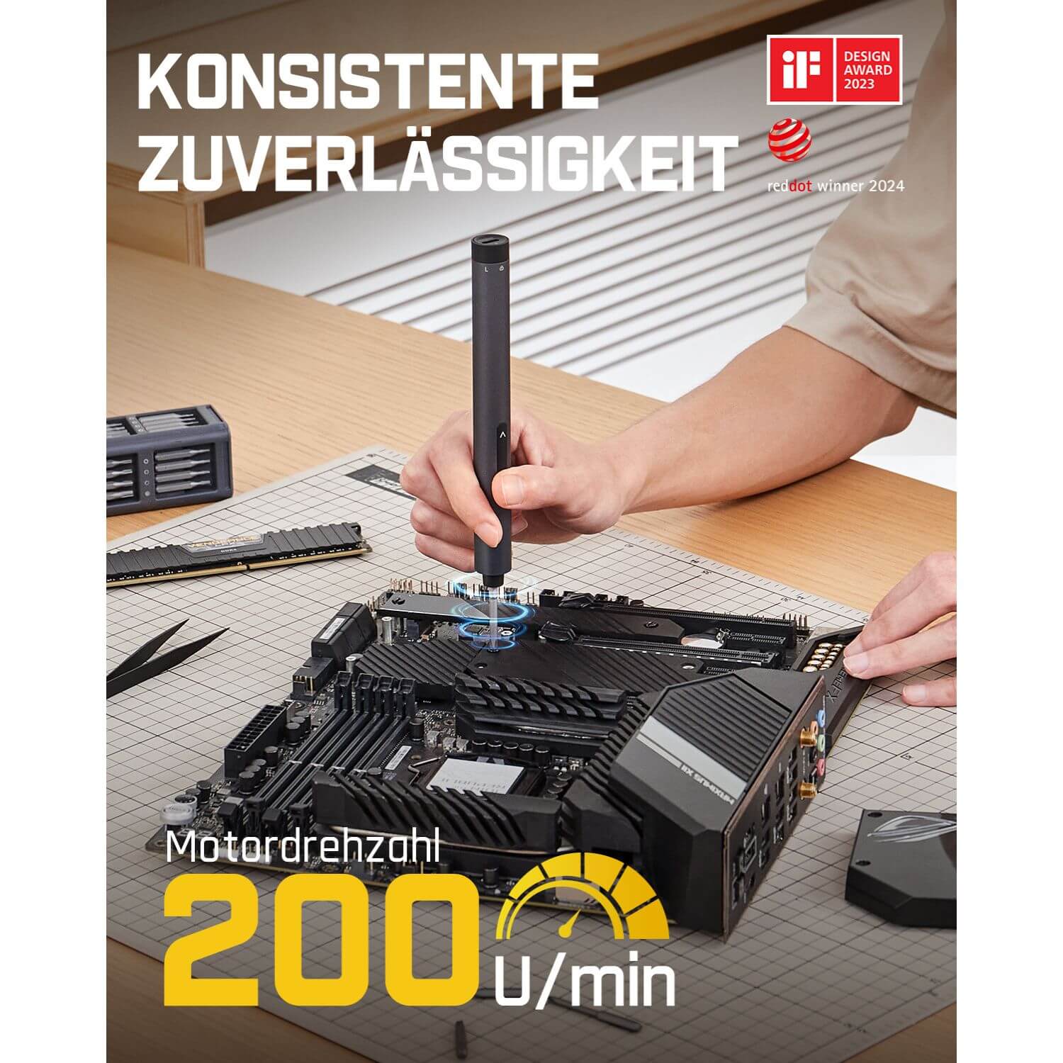 Fanttik E1 Max Mini Elektro Schraubendreher Set, 50 in 1 Magnetische Präzisions-Schraubendreher Kit, 2 Gänge Drehmoment, 5/32 Zoll Sechskant, Geeignet für Reparatur für iPhone,Laptop, Brillen, Uhren