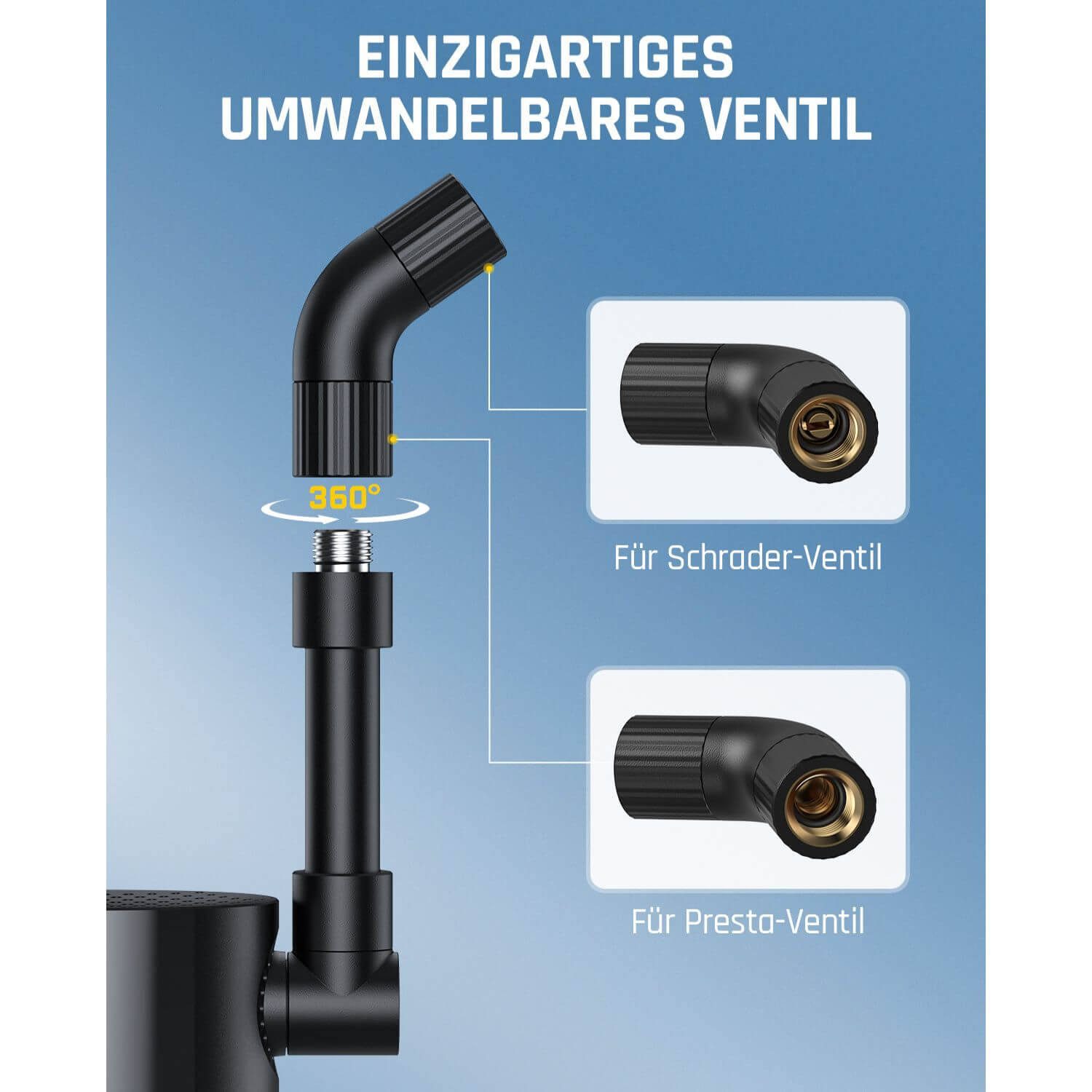 Fanttik X9 Ace Mini Fahrradpumpe, Akku Kompressor, 32s Schnellaufblasbare Elektrische Fahrradpumpe, 150 PSI Luftpumpe mit Presta- und Schrader-Ventil, für Rennrad, Mountainbike, E-Bike, Stadtrad