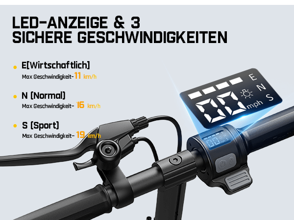 FanttikRide T9 Apex Elektroroller für Kinder ab 13 Jahren, Bunte LED-Lichter mit Bluetooth-Musiklautsprecher, 12/16/20 KMH Digitalanzeige, Höhenverstellbar, Faltbarer E-Scooter für Teenager