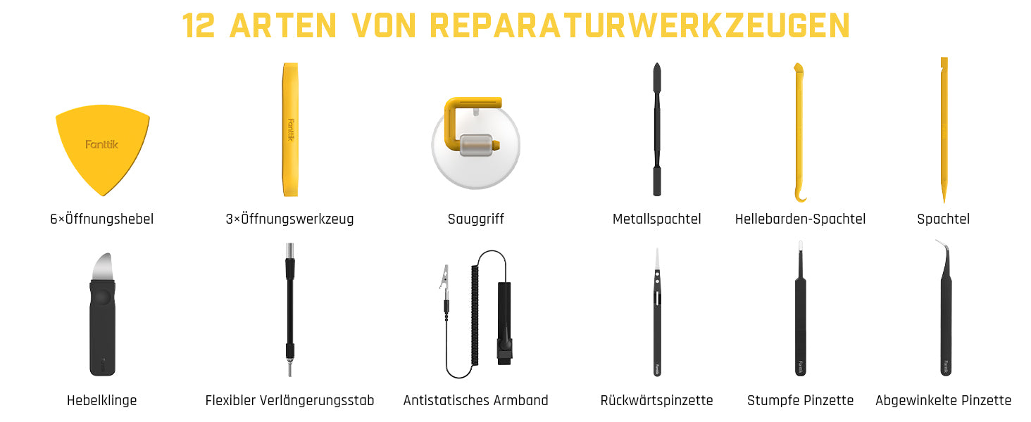 Fanttik E1 NEX Workstation Präzisions-Schraubendreher-Set, 64 magnetische Bits, 12 Arten von Fixierwerkzeugen, 2 Drehmoment, max. 3 N.m, Reparaturwerkzeug für Telefon, Laptop, Kameras, Uhren