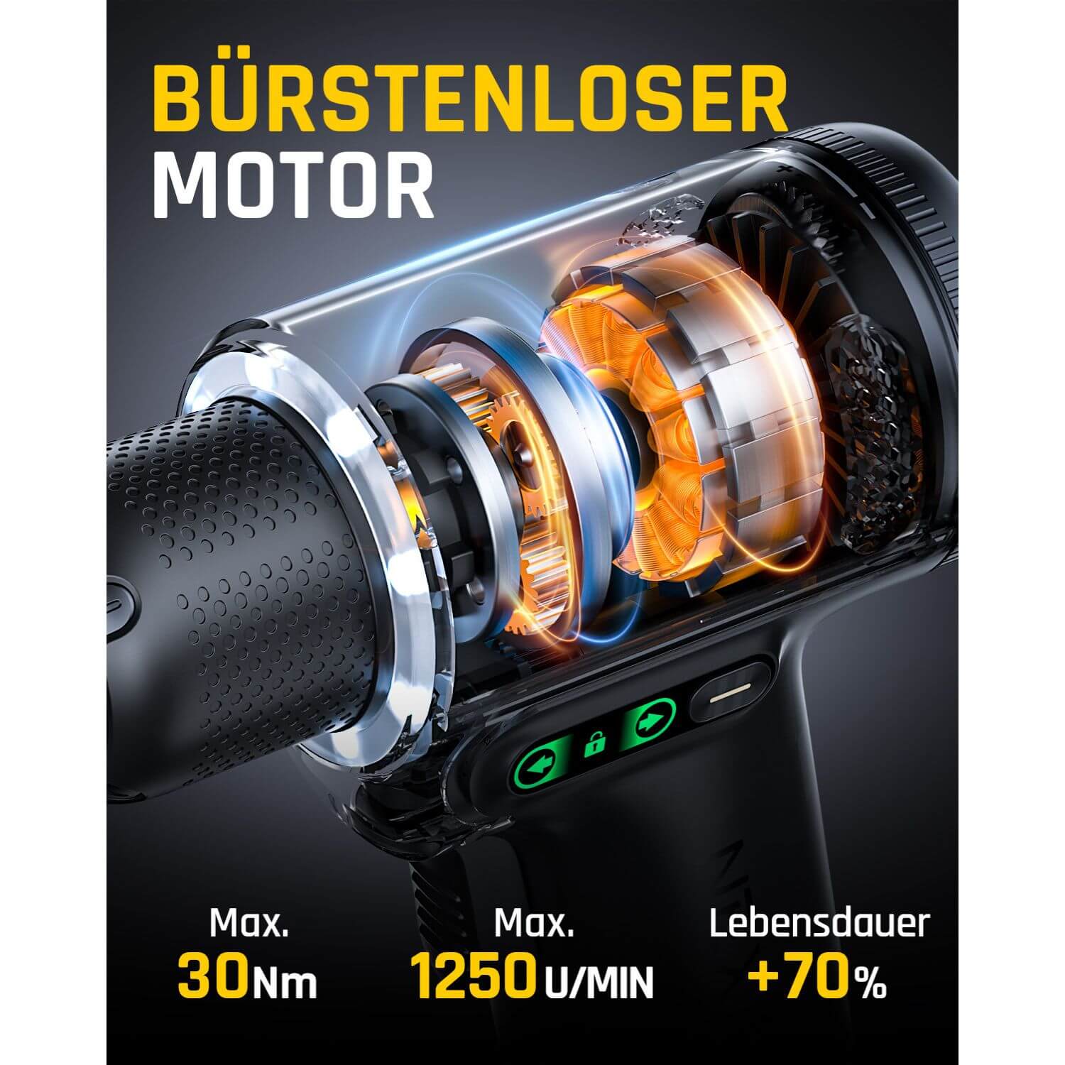 Fanttik K2 Ultra 7,4V Akku-Bohrschrauber, kabelloser Schrauber/Bohrer, 10 mm Schnellspannfutter, drehzahlregulierbar, TapSwitch-Funktion, 2500 mAh Akku, Werkzeug-Set für Heimwerker & DIY
