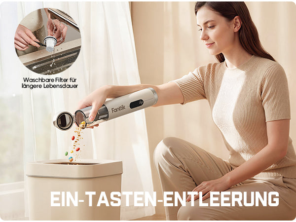 Fanttik Slim V10 Ultra kabelloser Autostaubsauger, 4-in-1 Mini Handstaubsauger mit 19 kPa Saugkraft, frei kombinierbarem Zubehör, 2 Saugmodi für Auto, kleine Arbeiten, Tastatur und Büro
