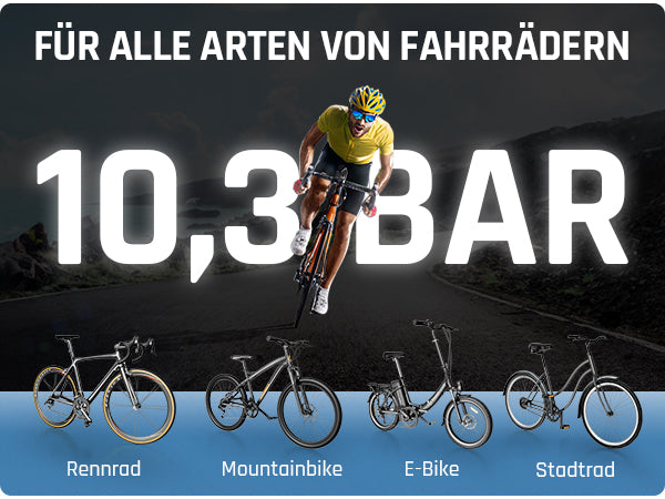 Fanttik X9 Ace Mini Fahrradpumpe, Akku Kompressor, 32s Schnellaufblasbare Elektrische Fahrradpumpe, 150 PSI Luftpumpe mit Presta- und Schrader-Ventil, für Rennrad, Mountainbike, E-Bike, Stadtrad