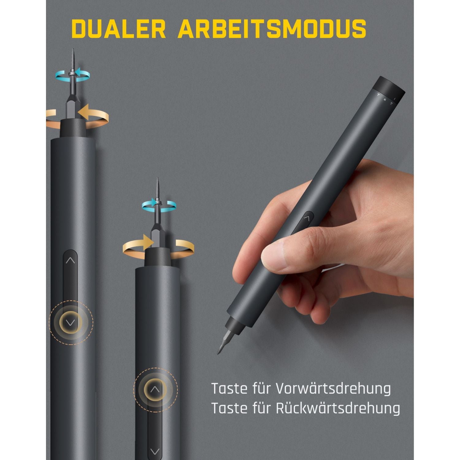 Fanttik E1 Pro Elektrisches Schraubendreher 50 in 1 Magnetische Präzisions-Schraubendreher Kit, 2 Gänge Drehmoment, 5/32 Zoll Sechskant, Geeignet für Reparatur für iPhone,Laptop, Brillen, Uhren