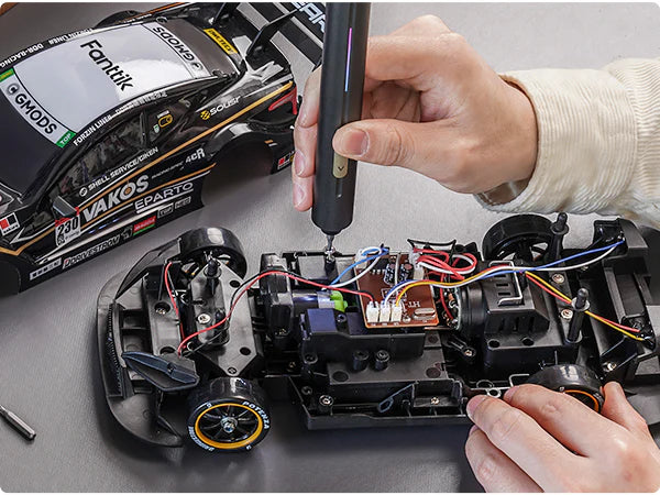 Fanttik E2 Ultra 3.7V Mini Elektro Schraubendreher Set, 50 in 1 Magnetische Präzisions-Schraubendreher Kit, Max 0.6N.m, 5/32 Zoll Sechskant, Geeignet für Reparatur für iPhone,Laptop, Brillen, Uhren