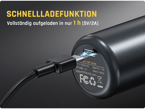 Fanttik C8 Nano Elektrische Schere, Kartonschneider Elektrisch mit Bildschirm, LED-Licht, 3 Geschwindigkeitsstufen, Wiederaufladbarer Akku, Geeignet für Stoffe, Teppiche, Leder, Kartons - Schwarz