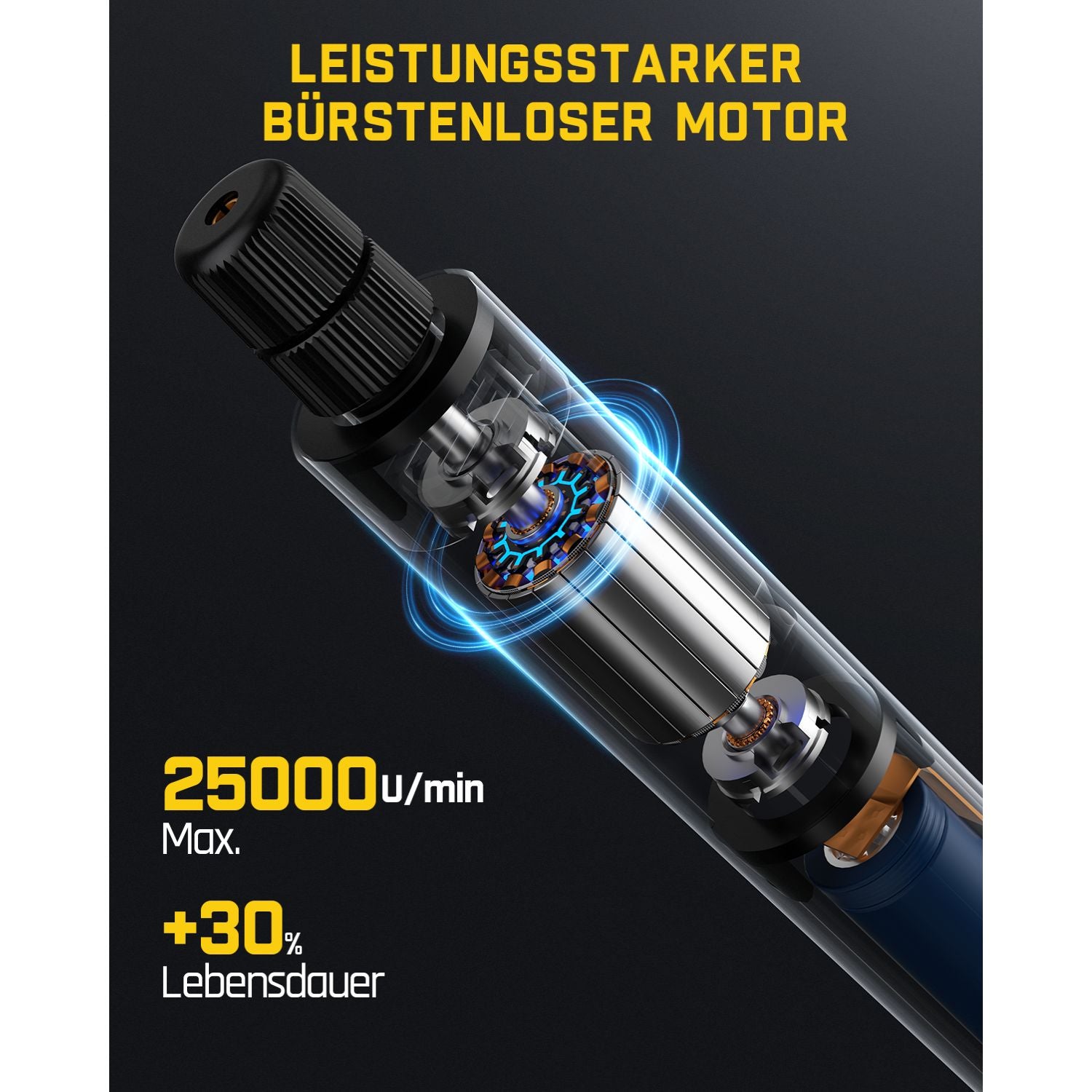 Fanttik F2 Master Mini Akku-Multifunktionswerkzeug Set 3,6V, NeoPulse Motor, 5 Geschwindigkeiten, 25000 U/min, Revostor-Hub, 35 Zubehörteile, Elektrowerkzeug zum Schleifen, Polieren, Bohren, Gravieren