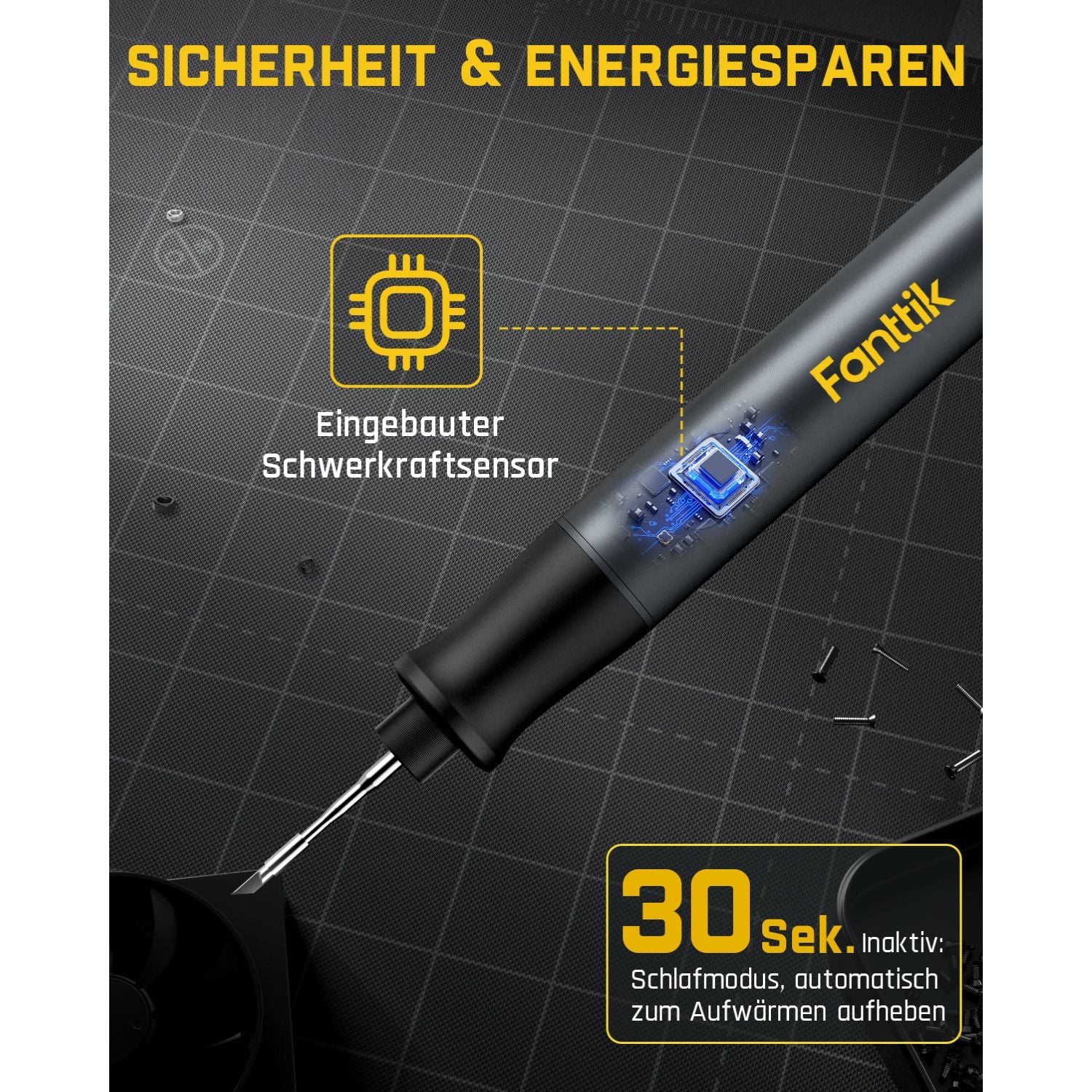 Fanttik T1 Max Präzisions Lötkolben Set, kabelloser Lötkolben, 7 Sek. schnelles Aufheizen,6 Temperatur Einstellbar 200~450 ℃, 4 Lötspitzen (C210), 360° drehbarer Ständer, Lötkolben für Reparaturen