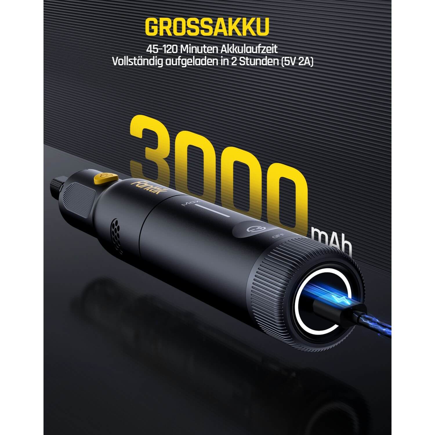 Fanttik F2 PRO Akku Multifunktionswerkzeug, starker Magnetmotor, Revostor-Hub, Rotationswerkzeug Set mit 5 Gang (25000 U/min), zum Schleifen, Polieren, 3D-Druck, Bohren, Schnitzen, Schneiden
