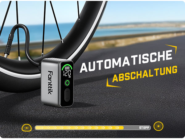 Fanttik X10 Ace Tiny Mini-Elektrofahrradpumpe, 120 PSI Kompaktluftpumpe mit Presta- und Schrader-Ventil, Schnellaufblasbare Elektrofahrradpumpe Tragbar für Rennräder