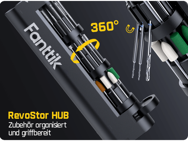 Fanttik F2 Master Mini Akku-Multifunktionswerkzeug Set 3,6V, NeoPulse Motor, 5 Geschwindigkeiten, 25000 U/min, Revostor-Hub, 35 Zubehörteile, Elektrowerkzeug zum Schleifen, Polieren, Bohren, Gravieren