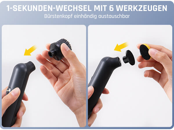 Fanttik G9 Nano Elektrischer Spin Scrubber, kabellose Fugenbürste, Typ-C-Ladung, LED-Anzeige, IPX7, 8 Aufsätze für Fugen, Ecken – Schwarz