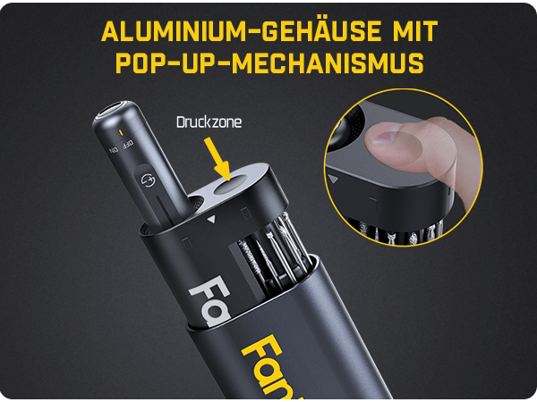 Fanttik F2 Master Mini Akku-Multifunktionswerkzeug Set 3,6V, NeoPulse Motor, 5 Geschwindigkeiten, 25000 U/min, Revostor-Hub, 35 Zubehörteile, Elektrowerkzeug zum Schleifen, Polieren, Bohren, Gravieren