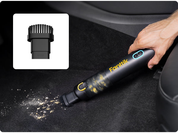 Fanttik Slim V8 Mate Akku-Autostaubsauger mit Hoher Leistung, 12000 Pa/30 AW, RobustClean™ Tragbarer Staubsauger mit flexiblem Schlauch und Haustierbürste für die Innenreinigung von Autos