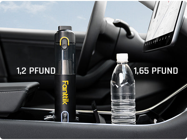 Fanttik Slim V8 Mate Akku-Autostaubsauger mit Hoher Leistung, 12000 Pa/30 AW, RobustClean™ Tragbarer Staubsauger mit flexiblem Schlauch und Haustierbürste für die Innenreinigung von Autos