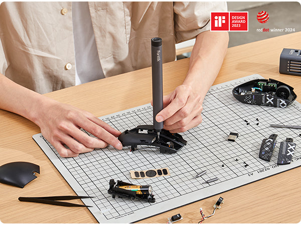Fanttik E1 Max Mini Elektro Schraubendreher Set, 50 in 1 Magnetische Präzisions-Schraubendreher Kit, 2 Gänge Drehmoment, 5/32 Zoll Sechskant, Geeignet für Reparatur für iPhone,Laptop, Brillen, Uhren