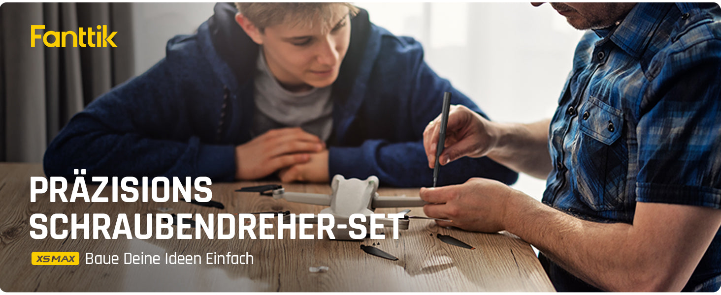 Der Fanttik X5 MAX Schraubendreher enthält 50 Bits, 1 Paar Pinzetten und 1 Brecheisen in 9 Typen. Mit diesem makellosen Produkt können Sie mühelos alle Arten von täglichen Wartungsarbeiten durchführen. Von Torx über Philips, Flachköpfe bis Sechskant, X5 MAX hat alles abgedeckt. Es erhöht Ihre DIY- und Wartungsvielseitigkeit, indem es Reparaturen von Schaltern, Laptops, Mobiltelefonen, Kameras, Drohnen usw. einschließt.