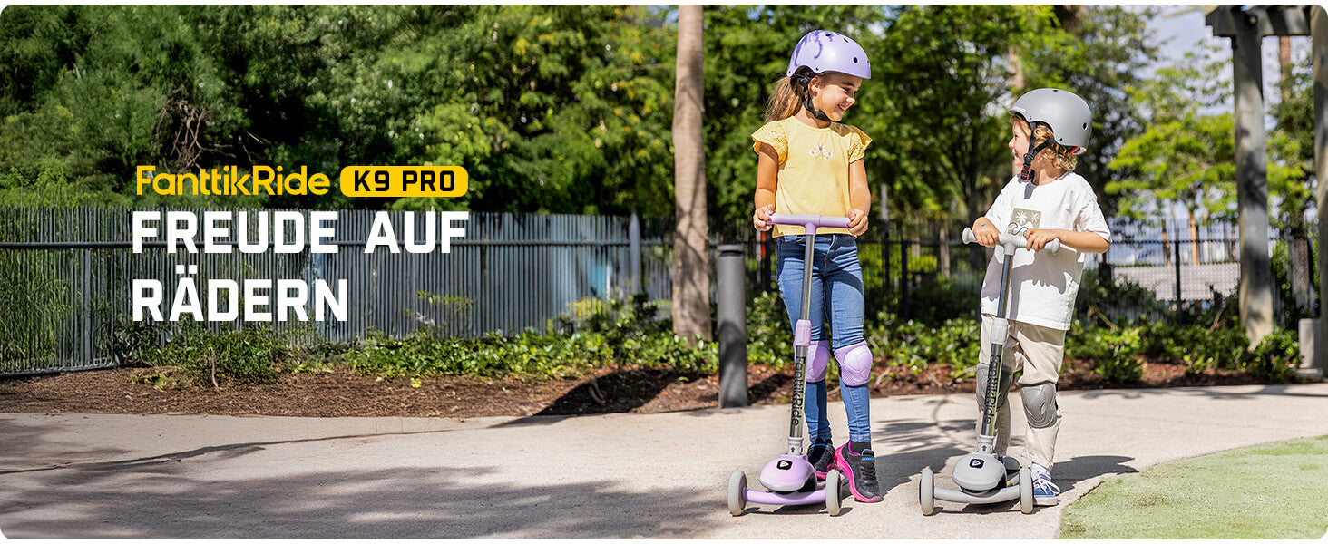 FanttikRide K9 Pro Elektroroller für Kinder 3-6 Jahren, Höhenverstellbar für Fahrer von 1,0-1,4 m, 40 kg, bis 40 Min Fahrzeit, 6 km Reichweite, KI & 2 Maximalgeschwindigkeiten 6/10 km/h