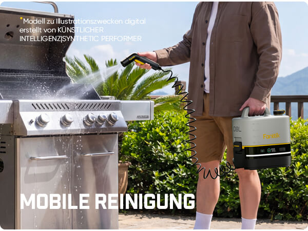 Fanttik NB10 Nano tragbarer Akku-Drucksprüher, 2,1-Gallonen-Tank, 72-98 PSI, HD-LED-Display, 4000mAh, mit Campingleuchte – tragbarer Hochdruckreiniger für Zuhause, Terrasse und Camping