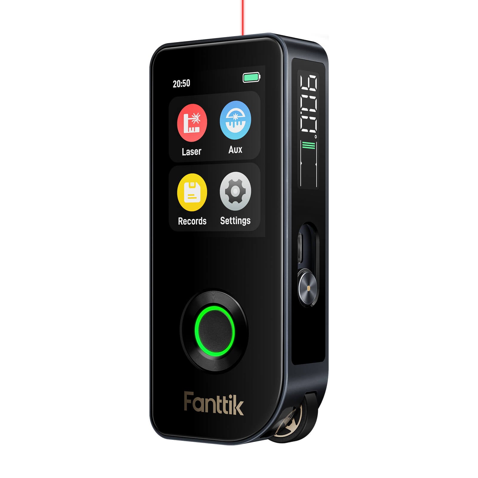 Fanttik A11 Ultra 3-in-1 Laser-Entfernungsmesser, IPS-Touchscreen | Seitlichem LCD, 60 m, Radrolle und 3-Achsen-Digitalwasserwaage, wiederaufladbar für Heimwerkerprojekte und Innenprojekt