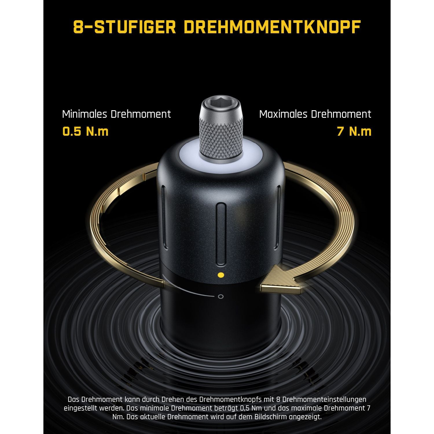 Fanttik Fold S1 APEX 3,7 V Akkuschrauber, elektrischer Schraubendreher, Bildschirminteraktion, Schwenkgriff, Optionen für hohe/niedrige Drehzahl, max 7 Nm, 1/4 Zoll Sechskant, Ideas DIY Tool