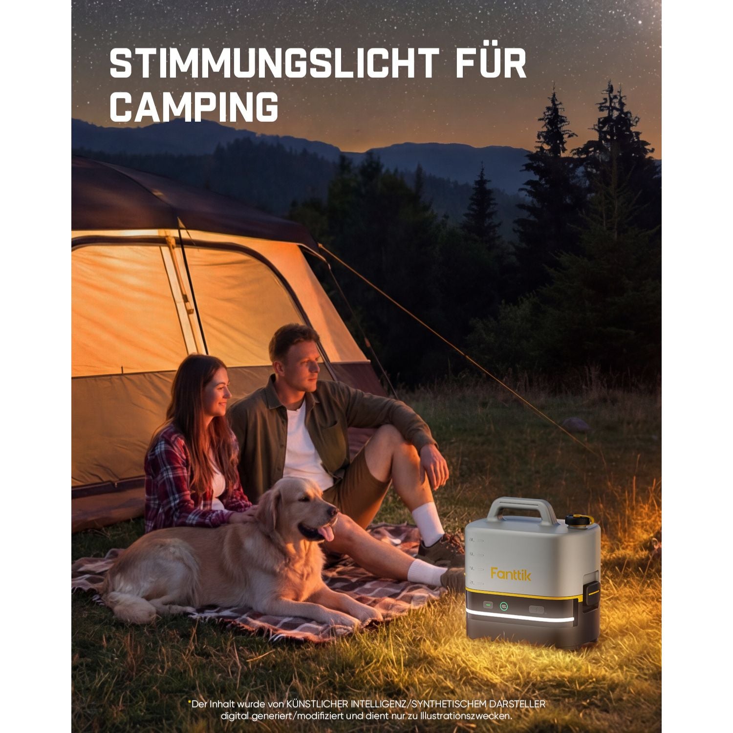 Fanttik NB10 Nano tragbarer Akku-Drucksprüher, 2,1-Gallonen-Tank, 72-98 PSI, HD-LED-Display, 4000mAh, mit Campingleuchte – tragbarer Hochdruckreiniger für Zuhause, Terrasse und Camping