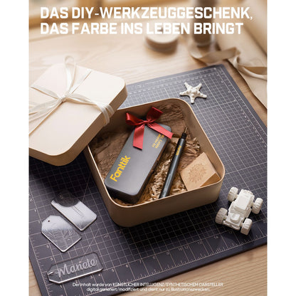 Fanttik F2 Master Kit Mini Akku-Rotationswerkzeug, Gravierstift, 35 Zubehörteile für 3D-gedruckte Veredelung, Schleifen, Polieren, Bohren, Schnitzen, Präzision DIY im